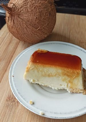 Une photo de Flan noix de coco
