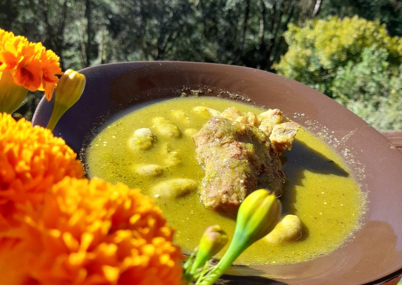 Verde de puerco al estilo sierra sur