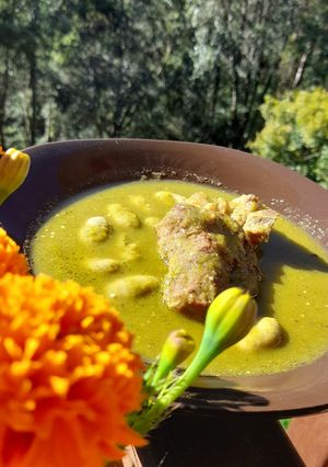 Una foto de Verde de puerco al estilo sierra sur