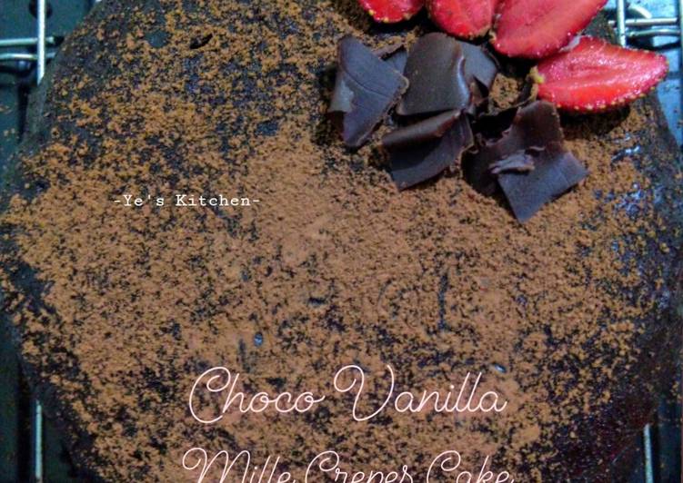 25. Choco Vanilla Mille Crepes Cake