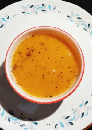 A picture of Pumpkin Soup (no onion no garlic).