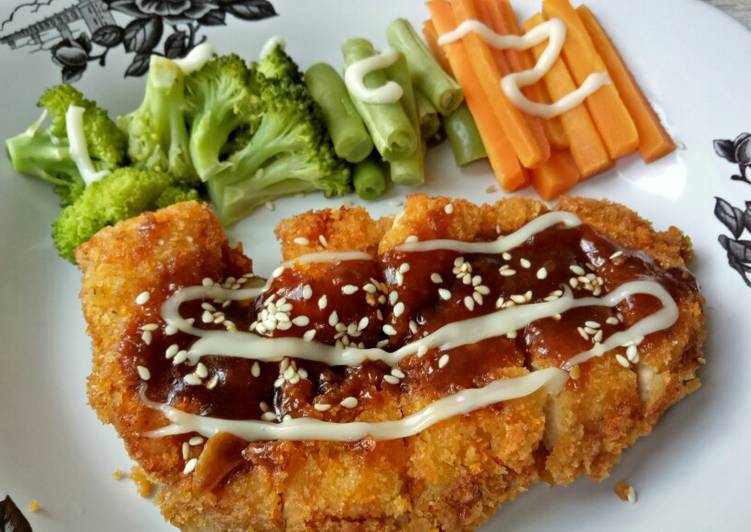 Chicken katsu teriyaki sauce