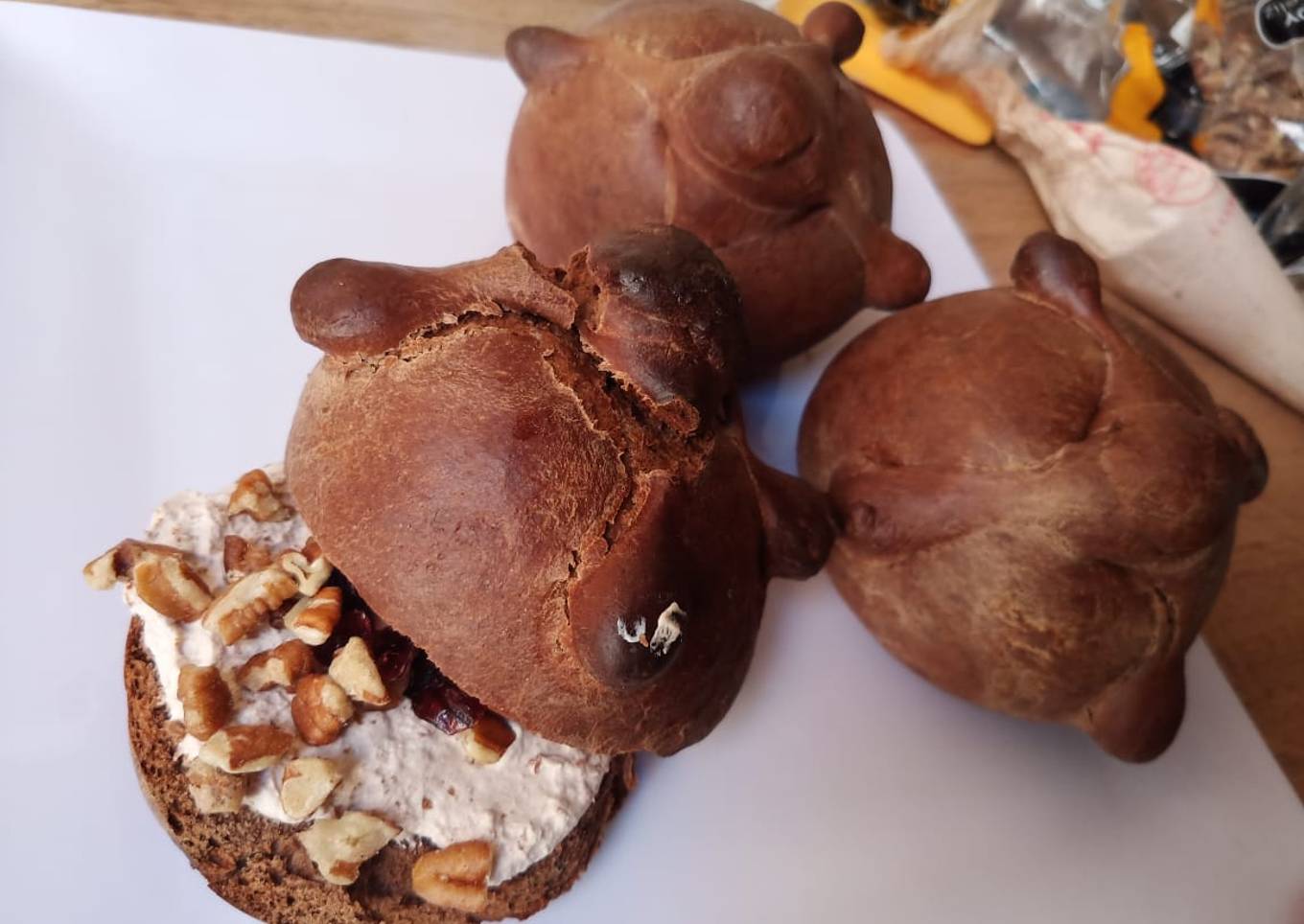 Pan de muerto de chocolate