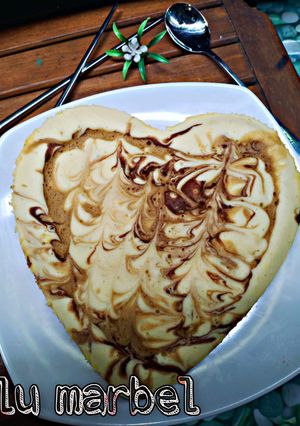 Foto resep Bolu marbel love (kukus)