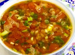Hình của món Canh cà chua nấu thịt băm.