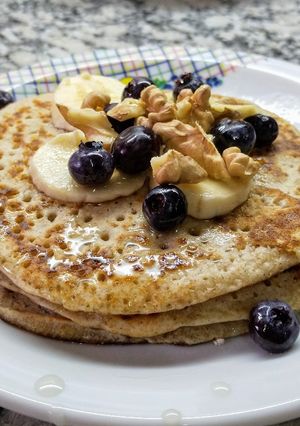 Una foto de Hot cakes fit