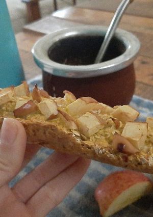Una foto de Barra de avena y manzana (3 ingredientes)