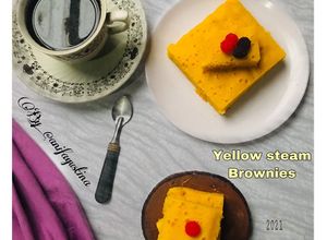 Foto resep Yellow steam Brownies