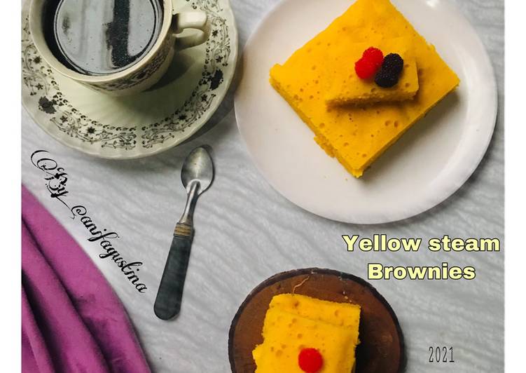 Bagaimana Membuat Yellow steam Brownies, Lezat
