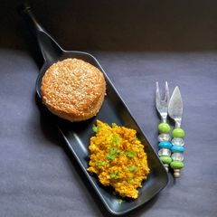 A picture of Egg Bhurji - Indian style scrambled egg, a quick breakfast.