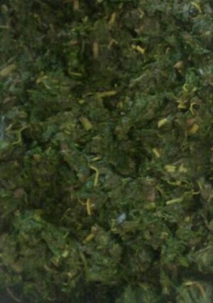A picture of Steamed spinach.