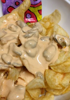 Foto principal de Aperitivo de mejillones con patatas fritas