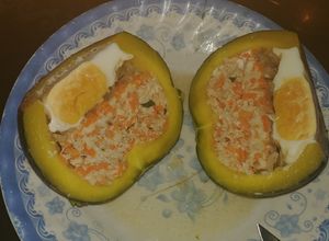 Hình của món Bí đỏ non hấp eatclean.