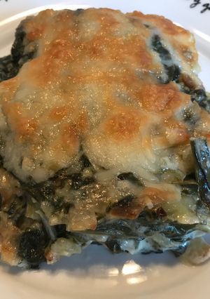 Foto principal de Acelgas gratinadas con patata y queso