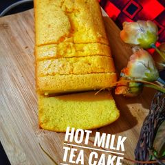 A picture of Hot milk tea cake (without oven).