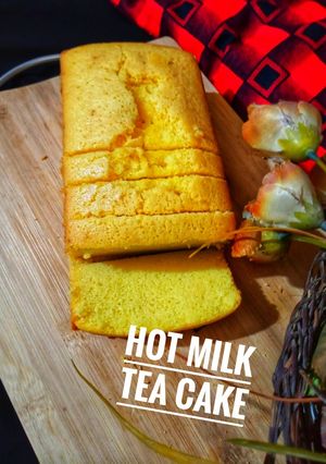 A picture of Hot milk tea cake (without oven).