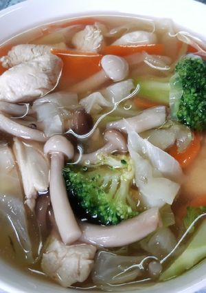 รูปของ ซุปผักและสันในไก่