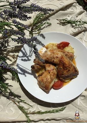 Una foto de Pollo asado con patatas