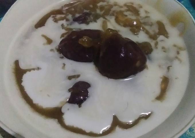 Bubur rumput laut plus candil ubi ungu