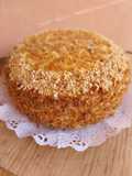 Mega tarta de nueces caramelizadas y crema