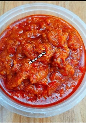Foto resep Sambel lalapan ayam goreng khas lamongan