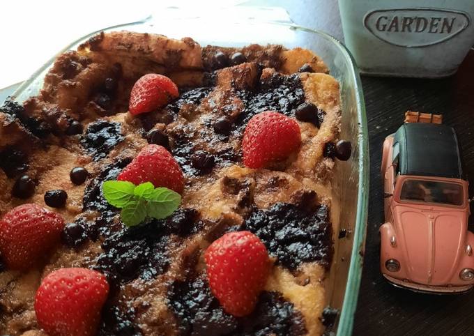 Cara membuat Choco Banana Bread Puding Cara membuat Choco Banana Bread Puding
