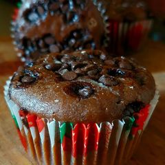 A picture of Chocolate Chips Muffins (eggless).