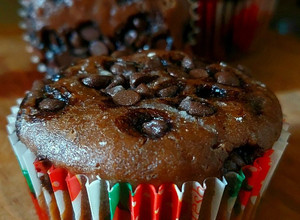 A picture of Chocolate Chips Muffins (eggless).