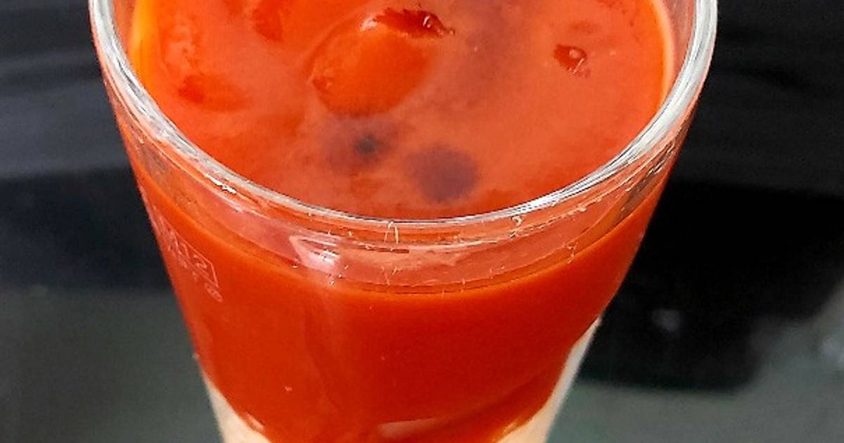 My Iced Tomato Juice with a splash of Worcester Sauce Recipe by Maureen