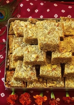 A picture of Winter special Katlu Pak - A traditional Vasanu for Nursing Mother.