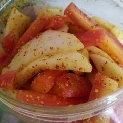 A picture of Gajar shalgam ka instant achar.