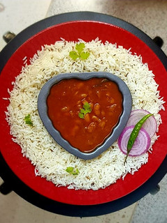 A picture of Rajma chawal.