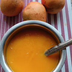 A picture of Aam Ras / Mango Juice.
