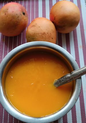 A picture of Aam Ras / Mango Juice.
