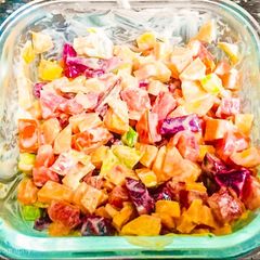 A picture of Vegan fresh Colourful Salad.