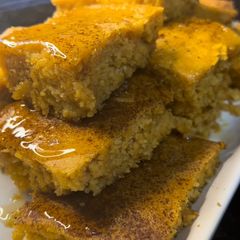 A picture of Honey Glazed Sweet Potato Cornbread.