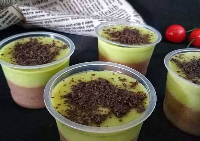 Puding alpukat choco oreo