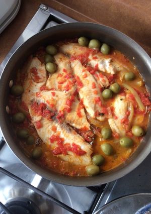 Una foto de Pescado a la veracruzana