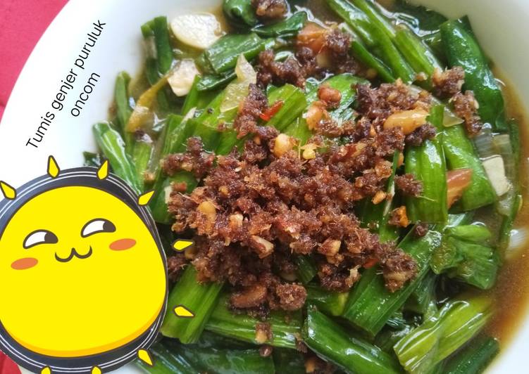 Langkah Mudah untuk Buat Tumis genjer puruluk oncom yang Menggugah Selera