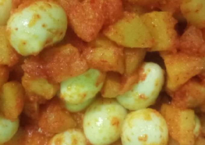 Sambel goreng kentang telur puyuh balado