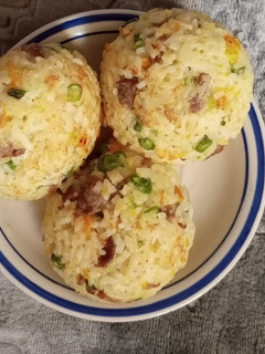 A picture of Korean rice balls(the Nigerian version).