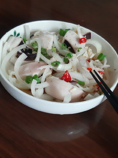 東南亞風涼拌魷魚翅 的食譜成品照片
