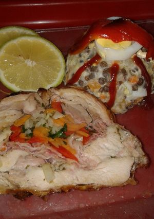 Una foto de Pollo relleno