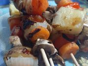 Una foto de pinchos champiñon