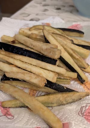 Una foto de Berenjenas Fritas con Miel