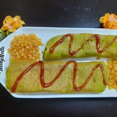 A picture of Moong dal-Fenugreek Leaves Chilla.