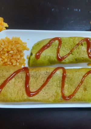 A picture of Moong dal-Fenugreek Leaves Chilla.