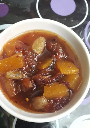 টমেটোর চাটনি আমসত্ত্ব ও খেজুর সহযোগে (tomato chutney recipe in Bengali) রেসিপির প্রধান ছবি