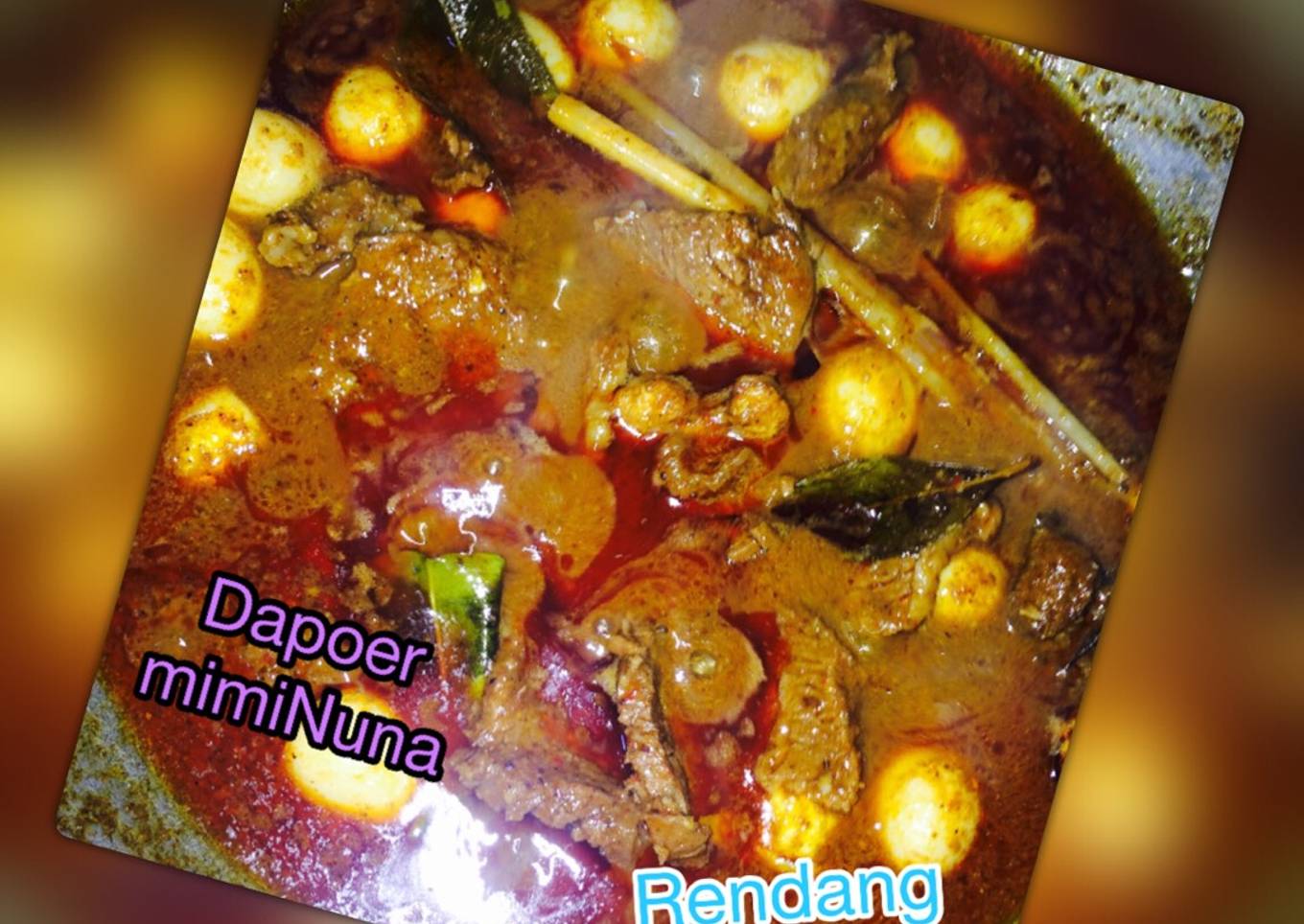 Resep Rendang sapi telur puyuh praktis, Enak Banget