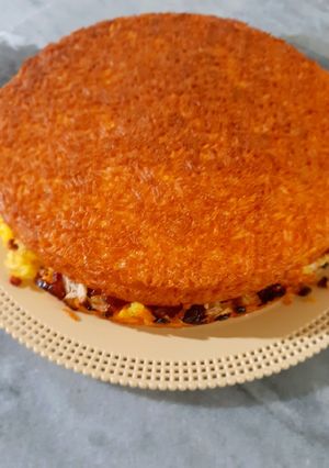 عکسی از دستور ته چین مرغ